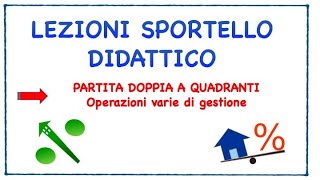 Partita Doppia a quadranti operazioni di gestione ragioneria economiaaziendale lezionionline [upl. by Eelanna]