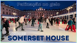 Patinação no ❄️GELO⛸️ EM LONDRES  Somerset House  2024  4K [upl. by Adaval]