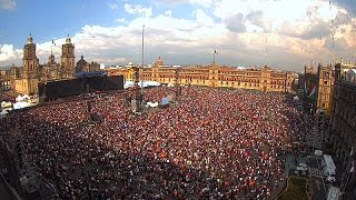 Roger Waters en el Zócalo de la Ciudad de México 1 de octubre 2016 Timelapse desde 10 am a 11 pm [upl. by Ainel464]