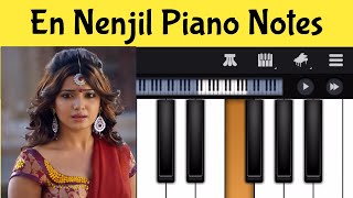 En Nenjil Piano Notes Tamil Songs Piano  Baana Kaathadi Songs [upl. by Wallas]