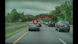 Uturner gets caught trying to cheat out of traffic jam [upl. by Ennayhs]