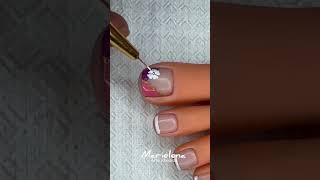 UÑAS BONITAS PARA PIES CON FLORES 🌸 miarteentusuñas [upl. by Stilla]