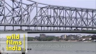 Kolkatas most famous landmark  Howrah Bridge [upl. by Eirrac]