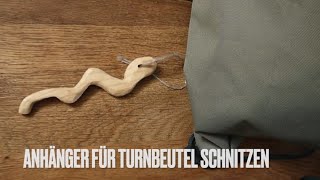 Schnitzen für Anfänger🐍Eine Schlange🐍als Anhänger🐍 [upl. by Fesuy]