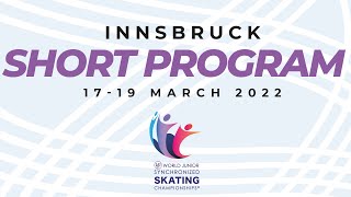 Short Program  ISU World Junior Synchronized Skating Championships  Innsbruck 2022 [upl. by Ardnekan]