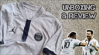 PSG 202223 match away jersey DriFIT ADV Unboxing amp Review [upl. by Mckeon384]