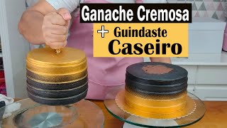 BOLO DE 2 ANDARES COM GANACHE CREMOSA E GUINDASTE CASEIRO RESISTENTE AO CALOR PARISCAKEDESIGNER [upl. by Amerigo]