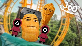 360 VR Roller Coaster All Gegagedigedagedago Squid Game Compilation [upl. by Sitsuj]