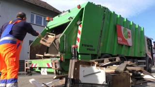 Sperrmüll Faun Powerpress Teil2  Bulky Waste Garbage Truck Part2 [upl. by Petra]