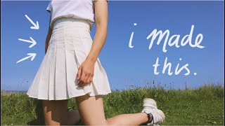 How to make your own pleated tennis skirt   very cute  trendy [upl. by Crain]