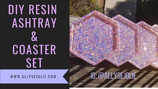 Easy Resin Ashtray and Coaster Tutorial [upl. by Hgielak]