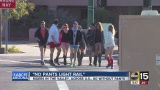 No pants light rail day [upl. by Eilyac]