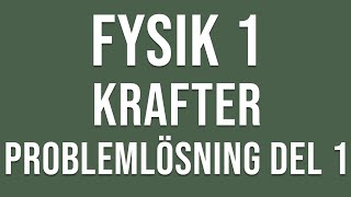 Fysik 1  Krafter  Problemlösning del 1 [upl. by Buckie]