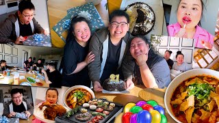 VLOG surprising lil brother for his birthday hosting a korean bbq party girls night shopping [upl. by Godard]