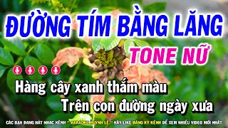 Karaoke Đường Tím Bằng Lăng Tone Nữ Am Nhạc Sống Phối Mới Nhất 2025  Huỳnh Lê Karaoke [upl. by Bradlee914]