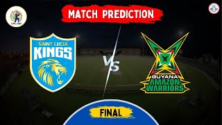 St Lucia Kings Vs Guyana Amazon Warriors FINAL Match Prediction  CPL 2024 [upl. by Ennoitna409]