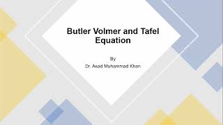 The Science Behind Electrode Kinetics Exploring the ButlerVolmer and Tafel Equations part 1 [upl. by Asil]