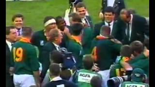 1995 Rugby World Cup Final post game and trophy presentation [upl. by Ardnalahs]