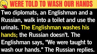 😅 Joke Of The Day  The Englishman washes his hands  humor [upl. by Esertak486]