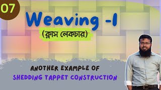 Weaving 1 Lecture 7  Example of Geometry of the Construction of Shedding Tappet  Twill Tappet [upl. by Anrapa]