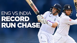 Bairstow amp Root 🆚 India  📺 Run Chase to Win IN FULL  ⏮️ England v India 2022 [upl. by Silvester]