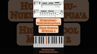 High School Musical 2  Humuhumunukunukuapuaa Piano Cover HighSchoolMusical2 HSM PianoShorts [upl. by Lesab]