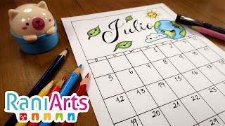 CALENDARIO JULIO  BULLET JOURNAL  ORGANIZACIÓN  DIY [upl. by Calore]