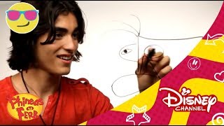 Phineas y Ferb Dibuja a Perry  Blake Michael  Disney Channel Oficial [upl. by Carpenter]