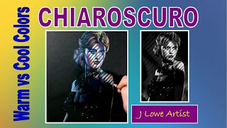 Warm and Cool Color CHIAROSCURO Drawing TUTORIAL [upl. by Whitson]