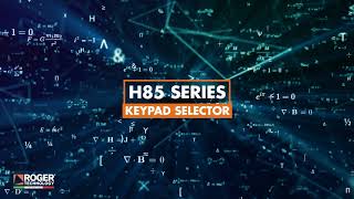 Serie H85  Selettori Tastierino numerico [upl. by Dnarud778]