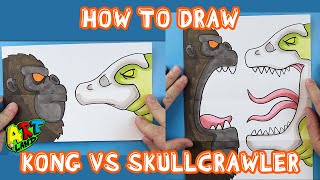 How to Draw KONG VS SKULLCRAWLER [upl. by Glaudia]