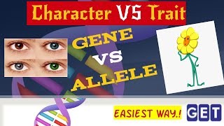 Character VS Trait  Gene VS Allele  NCERTNEET Biology  Class 910  In Hindi  Gyaanam [upl. by Massimiliano262]