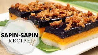 Sapin Sapin Recipe  Filipino Kakanin Recipe [upl. by Lehcear]