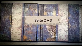 Album Stamperia Cosmos Tutorial 4  Seite 2  3 [upl. by Eirallam]