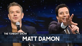 Matt Damon Sings quotSweet Carolinequot with Jimmy Talks The Instigators and Met Gala Mishap Extended [upl. by Suiravad517]