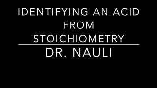 Solving Chemistry Problems Finding out molar mass of an acid through an acidbase titration [upl. by Chabot]