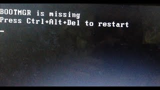 bootmgr is missing  solved fix [upl. by Duarte]