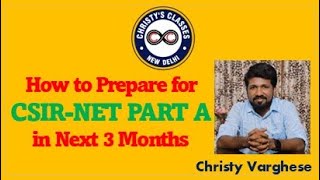 CSIRNET Part A  3 Months Preparation Strategy  General Aptitude  Christy Varghese [upl. by Giarla]