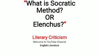 What is Socratic Method  Elenchus Meaning  What is Elenchus with Examples  Urdu Hindi [upl. by Stillman]