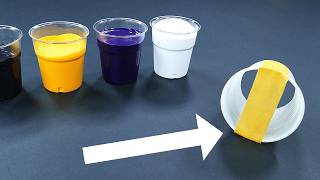 Fluid painting with adhesive tape  separate your painting cup [upl. by Anivel]