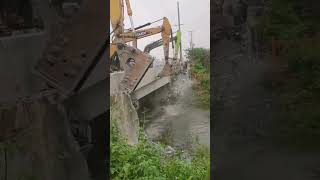 Amazing construction bridge disassemble [upl. by Afrika]