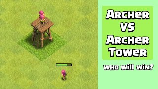 Every Level Archer VS Every Level Archer Tower  Clash of Clans [upl. by Ellenid]