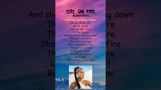 Alicia Keys  Girl on Fire Lyrics shorts [upl. by Esilahs]