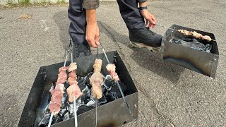 БАРХАТНЫЕ ТЯГИ МАНГАЛЫ ВЛОГ  BBQ SKATES VLOG  ШАШЛЫК НА РОЛИКАХ мангал шашлындос шашлычки [upl. by Lugar]