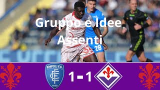 Empoli  Fiorentina 11  Gruppo e Idee Assenti  Commento Postpartita [upl. by Sachs]