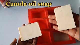 Canola oil soap making  Single Oil Soap  How to make soap at home  DIY [upl. by Dibbrun]