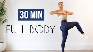 30 MIN FULL BODY WORKOUT  Small SpaceApartment Friendly No Jumping No Equipment [upl. by Meier142]