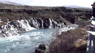 Barnafoss waterfall Springs Iceland [upl. by Corabella]