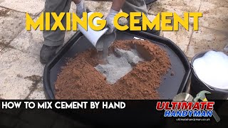 How to mix cement by hand [upl. by Castara]