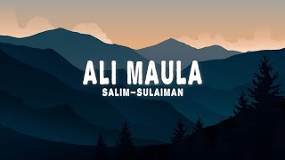 Ali Maula Lyrics  SalimSulaiman Salim Merchant [upl. by Innaig]